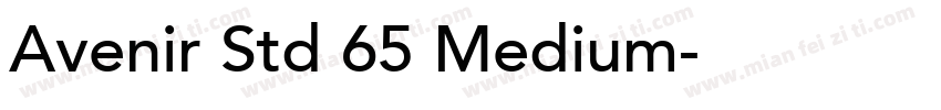 Avenir Std 65 Medium字体转换